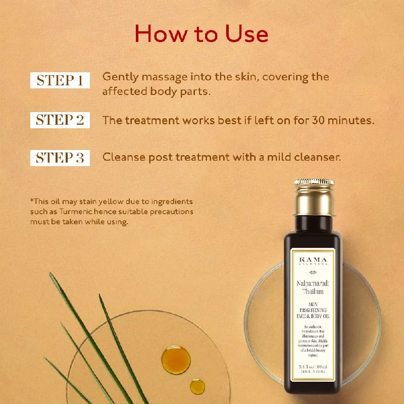 Kama Ayurveda Nalpamaradi Thailam Skin Brightening Treatment, 50 ml-5.webp